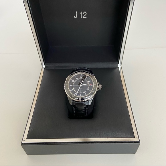 Chanel J12 GMT Automatic Watch with Alligator Strap - Picture 3 of 10